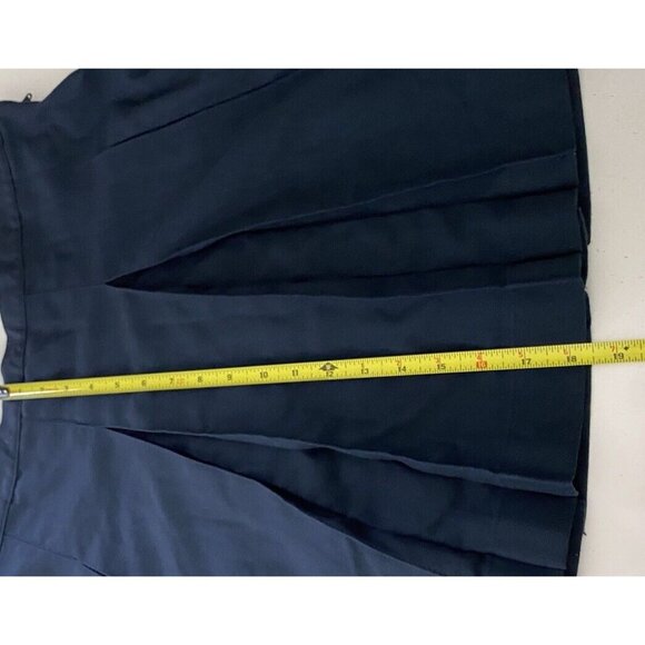 Lands End Skirt Adult  Pleated Tab Pocket Work Uniform Bottom Womens Sz: 13 Blue - Picture 8 of 10